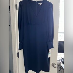Calvin Klein NWT Navy Classic Dress Macy’s Size 16